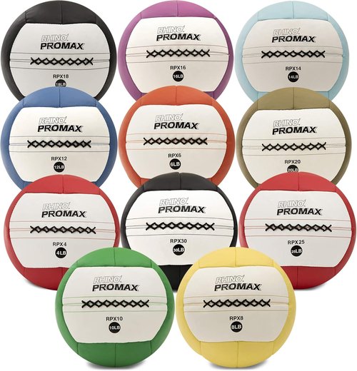 Champion Sports RPX16 Rhino Promax Slam Balls, 16 lb, Soft Shell with Non-Slip Grip, Medicine Wall Exercise Ball for Weightlifting, Plyometrics, Cross Training, & Home Gym Fitness