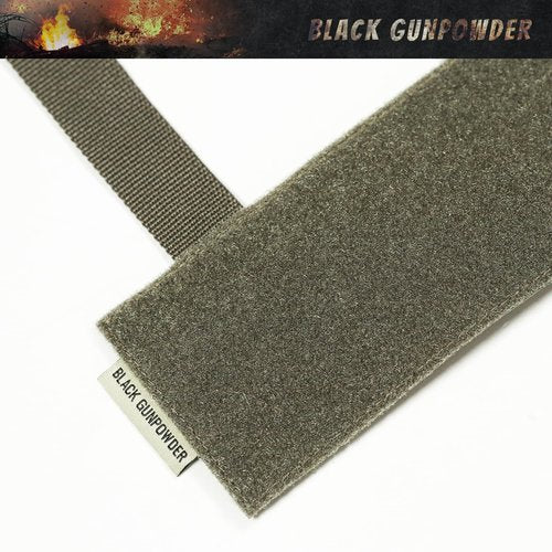Black Gunpowder Molle Panel Tactical Morale Patches Board Even Number Gear Attachment (Ranger Green, 7.5 x 3 in, 1 Piece)