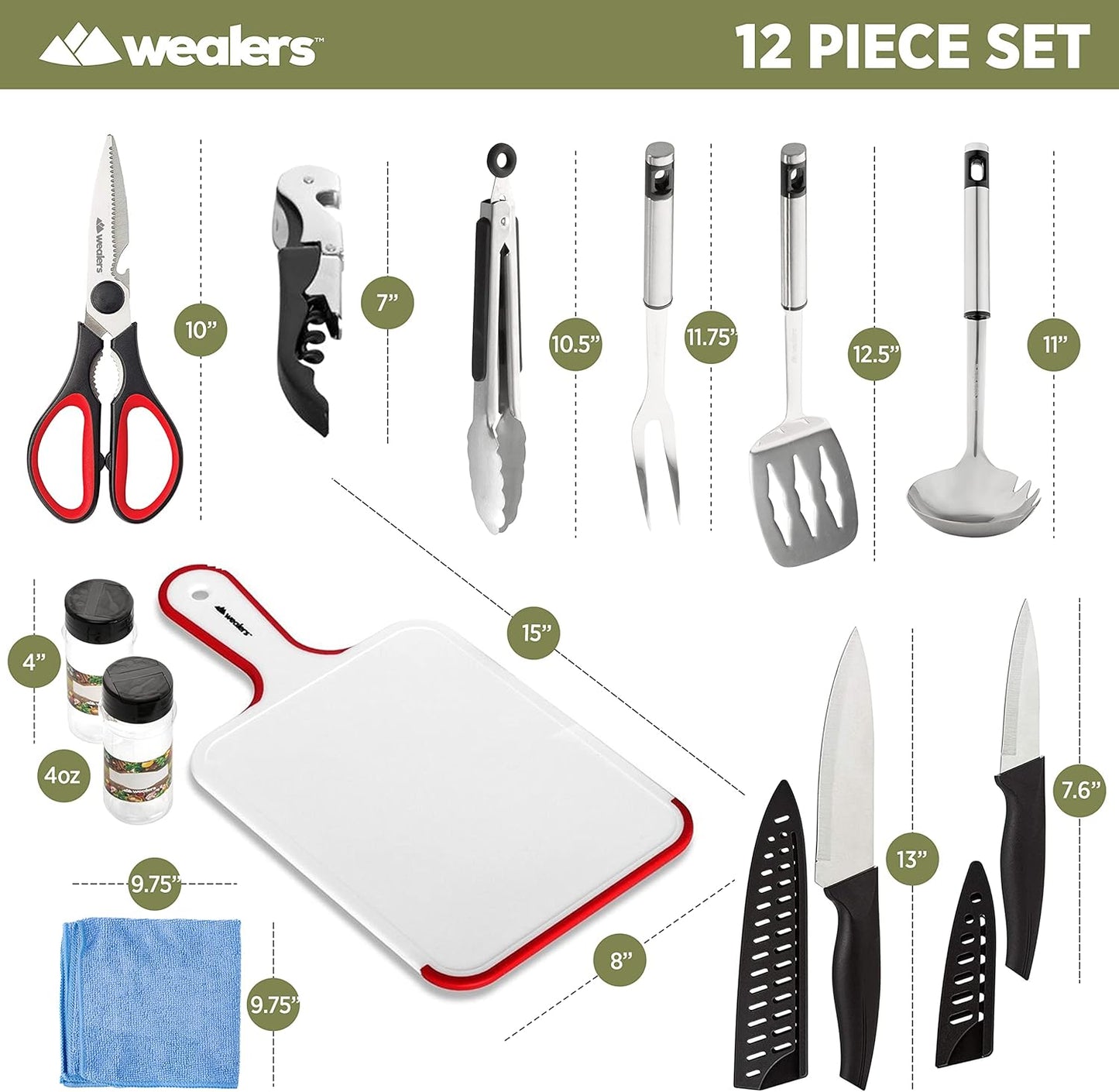 Portable Camp Kitchen Utensil Set - Compact BBQ Accessories & Travel Organizer for Hiking & Backpacking