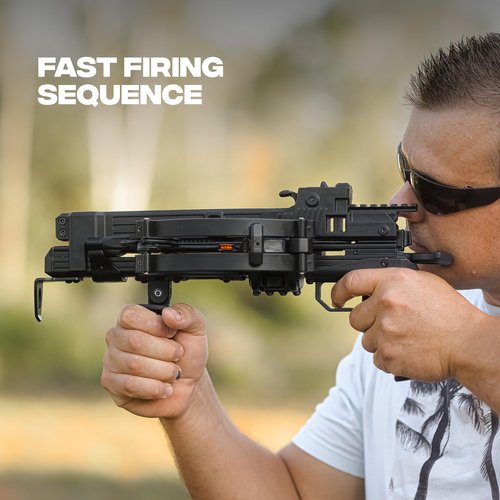 BALLISTA BAT Reverse Draw Compound Mini Crossbow with Magazine - Small Crossbow for Hunting and Target - Fast 340 fps, Powerful 150 lbs, Lightweight 3.44 lbs