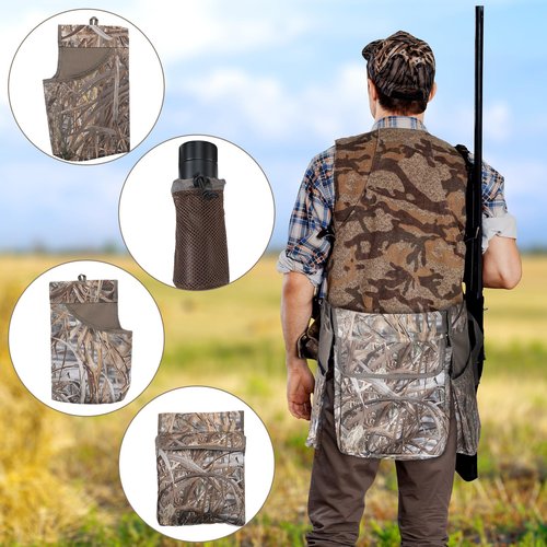 Clysee Multifunction Dove Hunting Gear Bags Camo Hunting Belt for Men Waterproof Dove Belt Adjustable Decoys Shell Pouches Water Bottle Carrier for Outdoor Camping Hiking Fishing