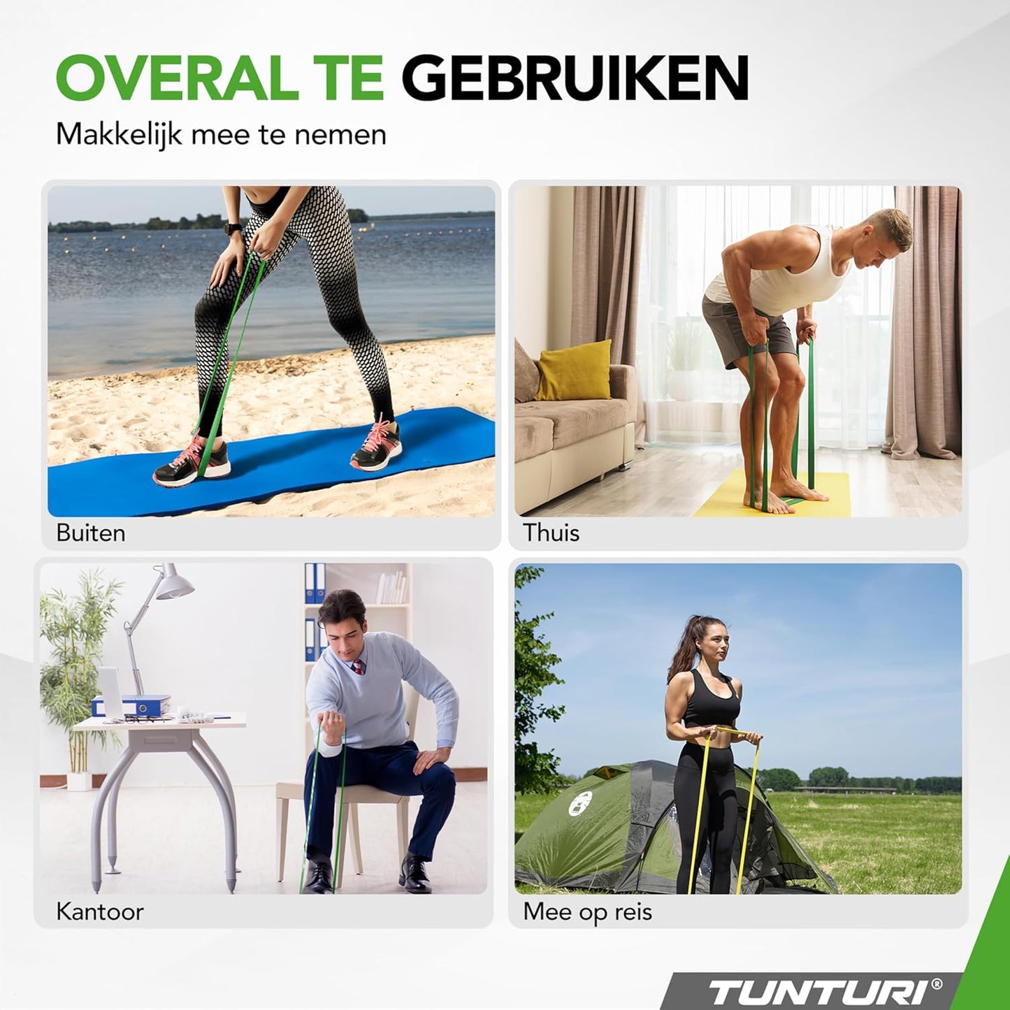 TUNTURI Power Band, Medium, Green