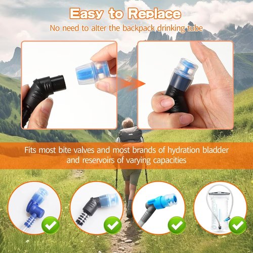 Yrsssa Replacement Bite Valve Nozzles Compatible with Osprey, Salomon,TRIWONDER & Hydrapak Hydration Reservoirs - Food-grade silicone Sheaths.Phthalate-Free,BPA-Free(5Pcs)