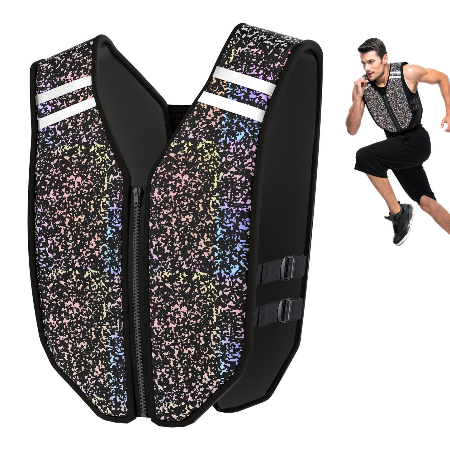 PROIRON Weighted Vest Soft Washable for Men Women Kids 6.5lbs/11lbs/17.5lbs/22lbs,Fully Reflective Running Weight Vest,No Leakage Weighted Vest for Fitness,Workout,Weight Loss,Strength Training