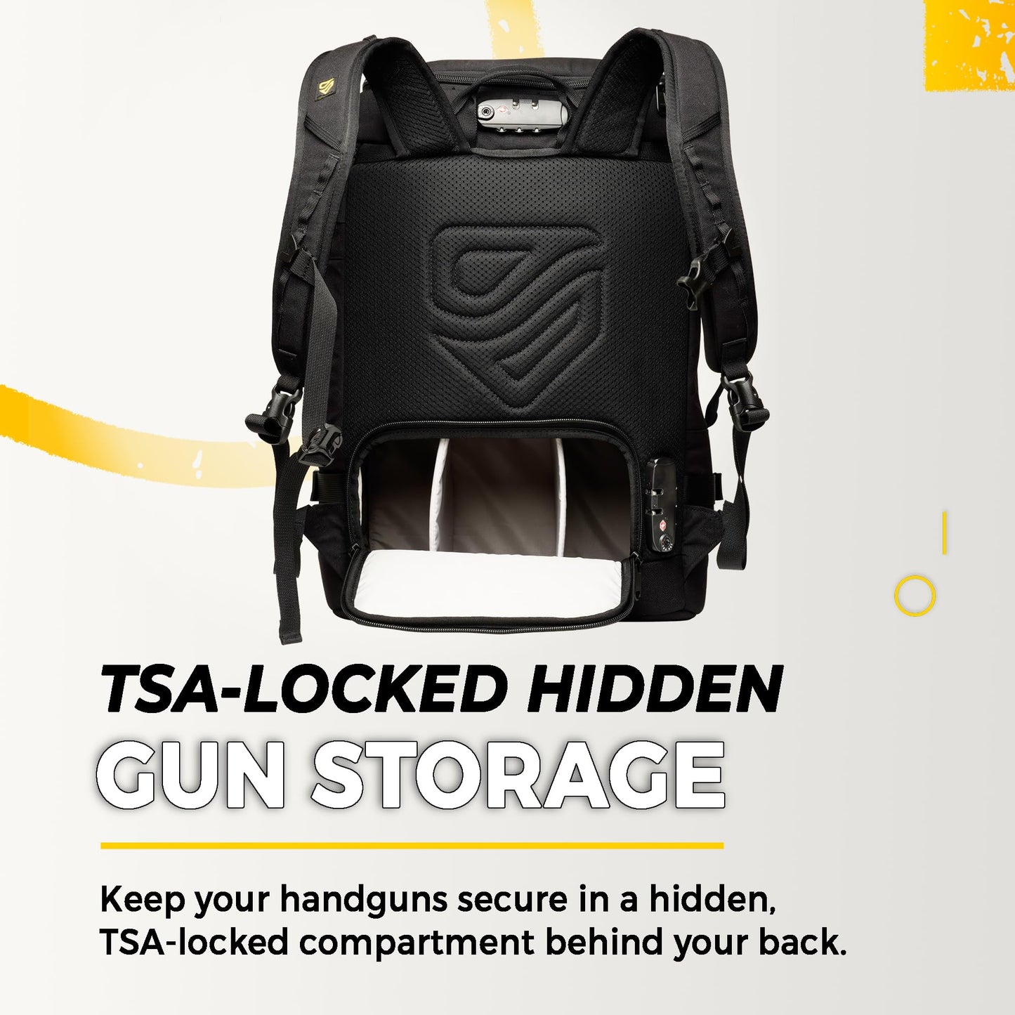 TradeSmart Range Backpack for Handguns, Ammo & Shooting Gear with 3 Lockable Compartments, Ear & Eye Protection Kit Optional