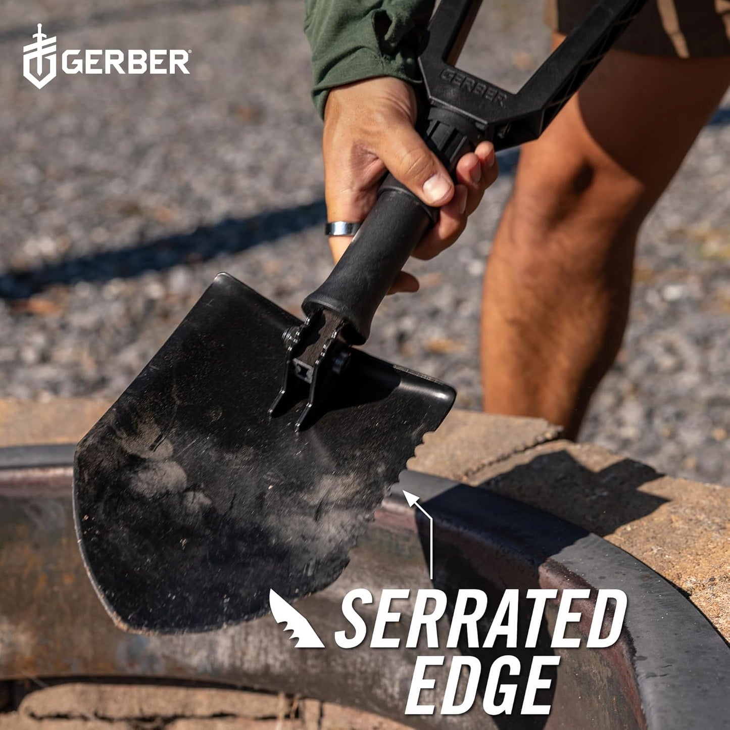 Gerber Gear 05942 E-Tool, Spade No Sheath,Black