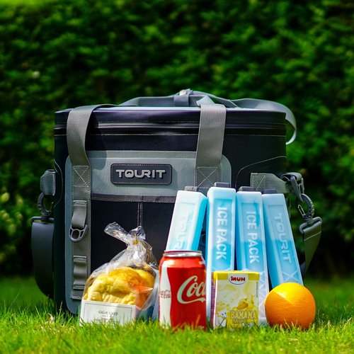 TOURIT Backpack Cooler with Double Decks with Reusable Ice Packs for Coolers Long Lasting