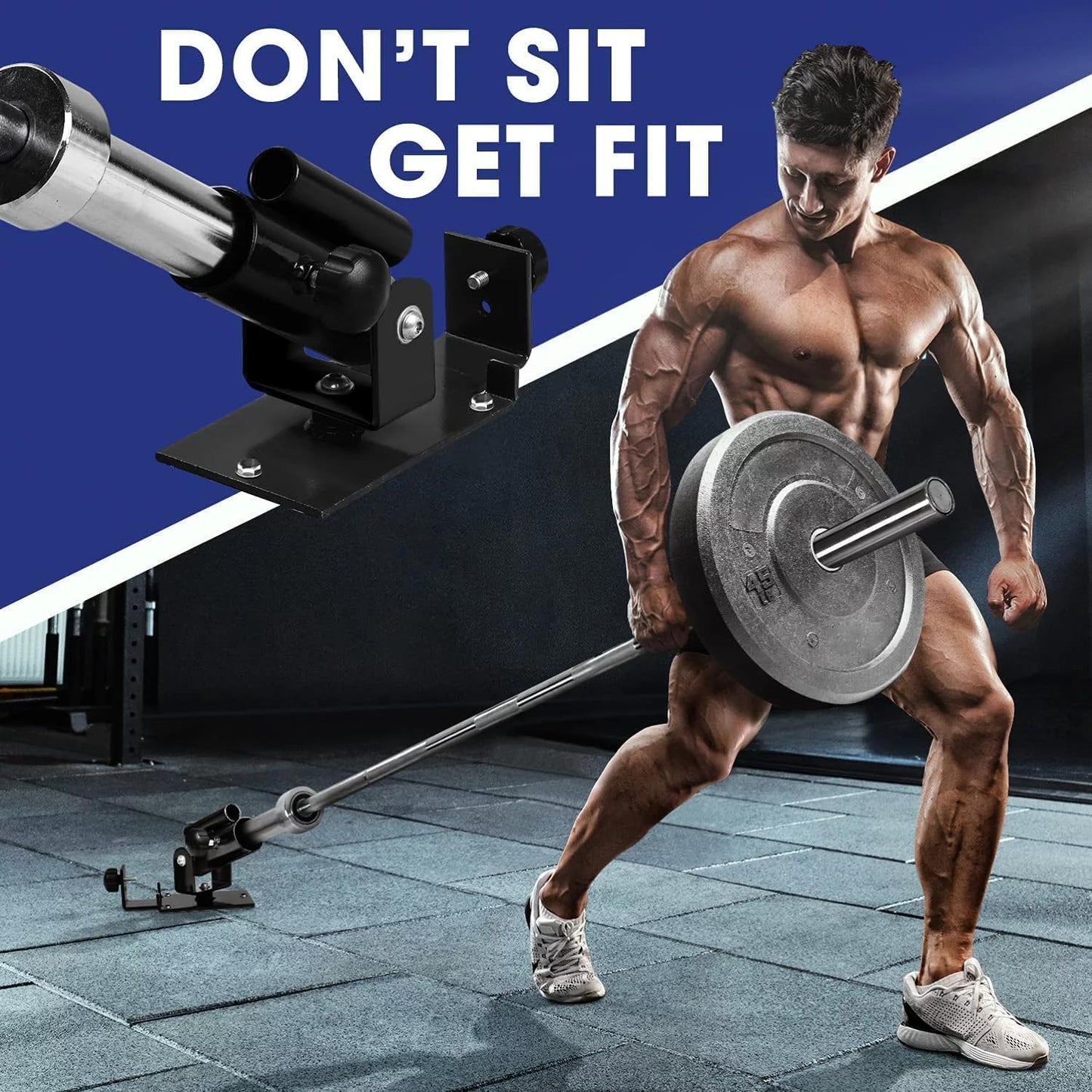 Yes4All Deluxe T-Bar Row Platform – Full 360° Swivel & Easy to Install – Fits 1” Standard and 2” Olympic Bars (8. Black - T-Bar Row Platform + Lock Jaw 1inch & 2inch)