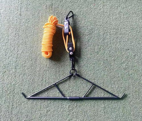 WHSSFINE Deer Hanger for Skinning, Deer Hunting Game Hoist Pulley Lift System with Gambrel, Max to 700LB for Hanging and Processing Deer Hog Goat