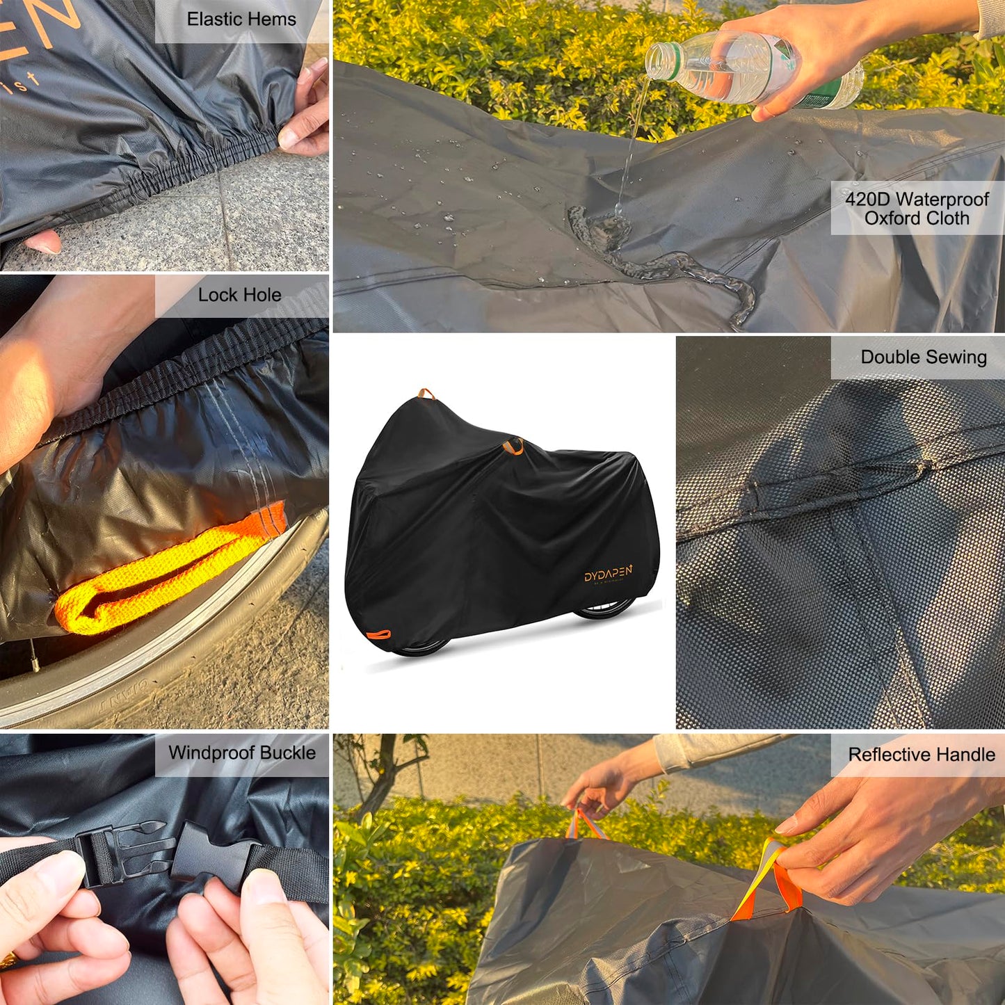 Bike Cover Waterproof Outdoor, Bicycle Cover Outdoor Storage Waterproof Protect from Rain Dust UV for Ebike Electric Bike Mountain Road Bike (XL for 1 Bike)