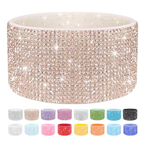 WORBSS Diamond Glitter Silicone Boot for Stanley Cup 40oz Tumbler for Simple Modern 30-40oz Trek Tumbler Accessories for 2.8-2.9 inch Trapezoidal Cylinder Base Water Bottles Bottom Anti-Slip Sleeve