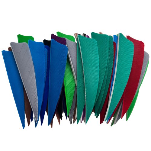 ONTFIHS 50PCS Archery Fletching RW 3" Shield Arrow Feathers with Natural Turkey Feathers Right Wing (WHITE)