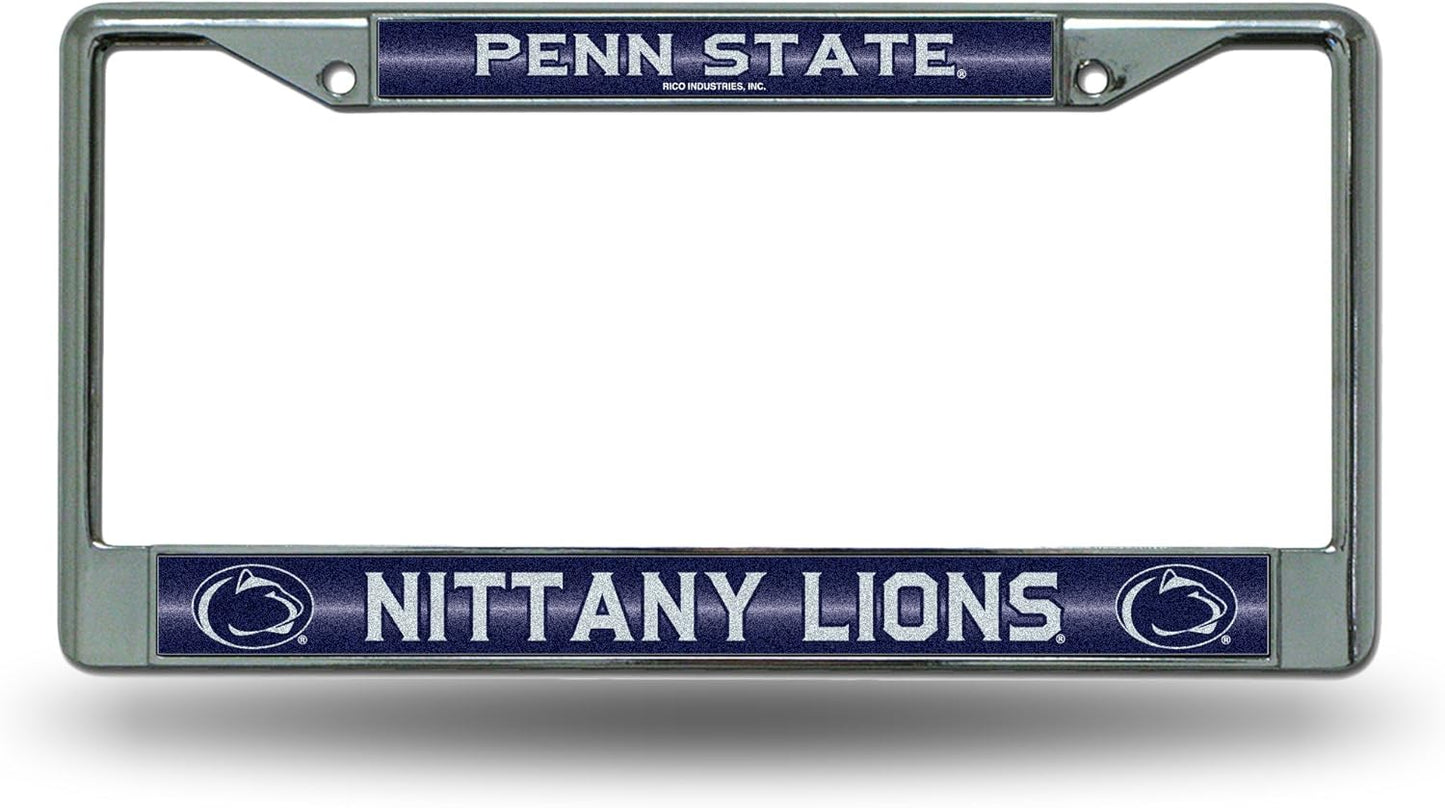 Rico Industries NCAA 12" x 6" Silver Bling Chrome Car/Truck/SUV Auto Accessory