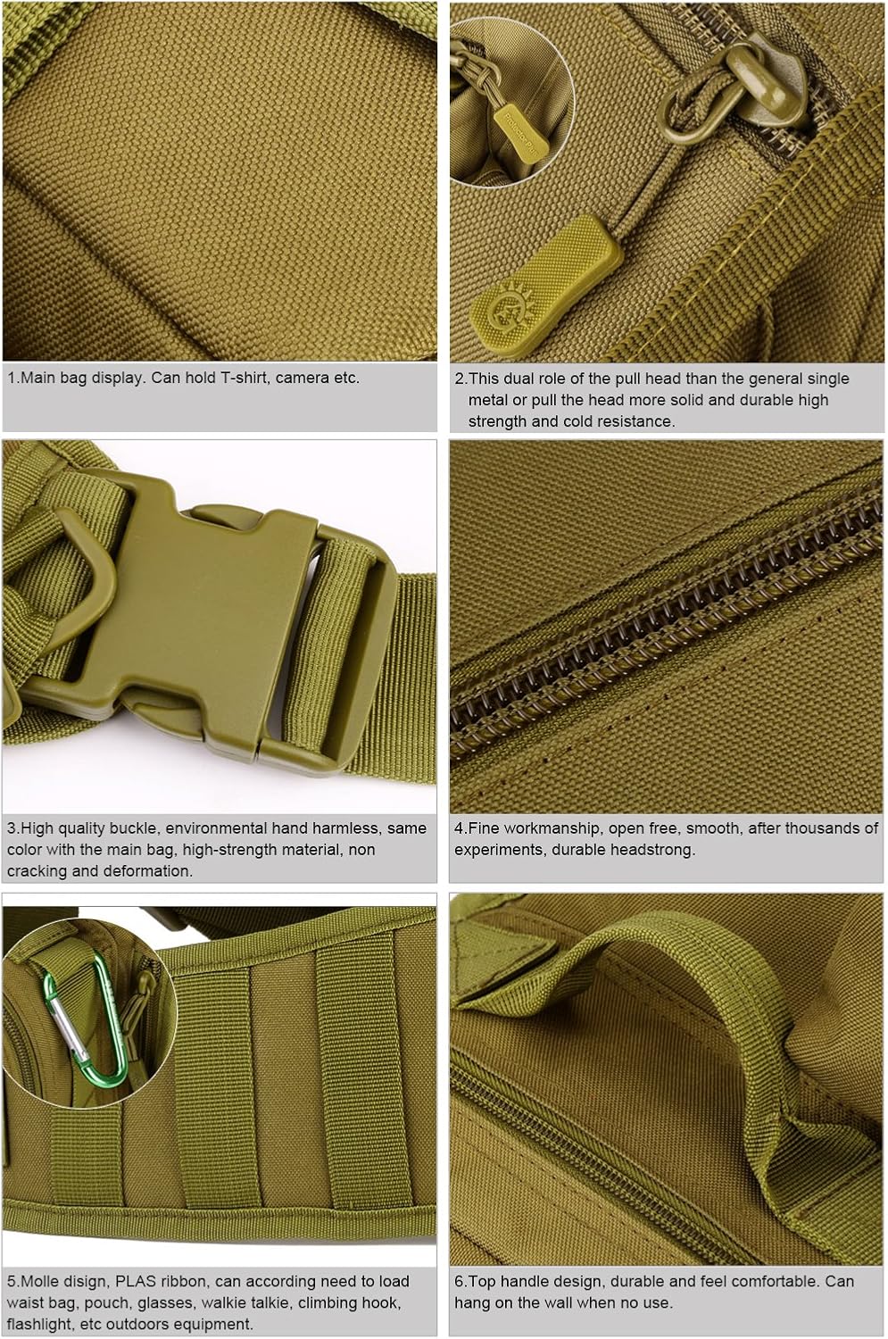 Tactical Military Sling Pack - Molle Chest Daypack Backpack for Outdoor Use