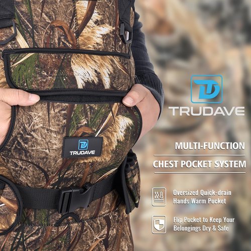 Trudave Fishing Waders for Men, Chest Waders with Boots Waterproof for Men & Women, Neoprene Waders for Hunting & Fishing