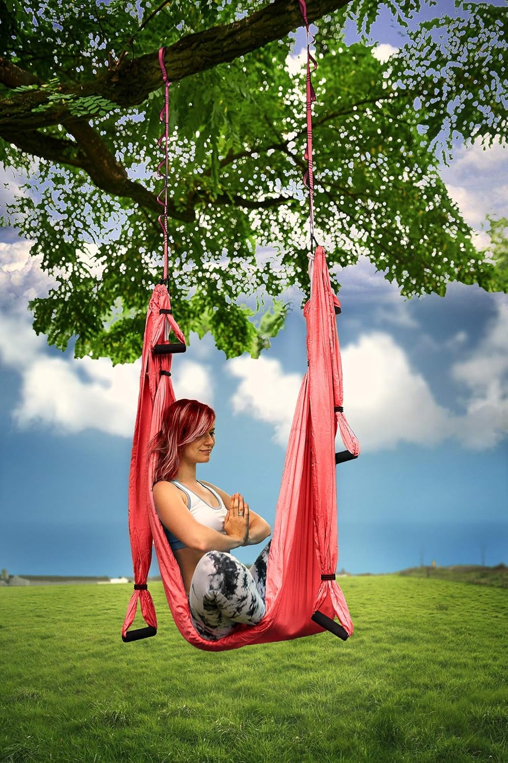 Aerial Yoga Swing Set - Hammock Hanging Swing - Sling Inversion Fly Kit - Antigravity Yoga Sling - Suspension Trapeze
