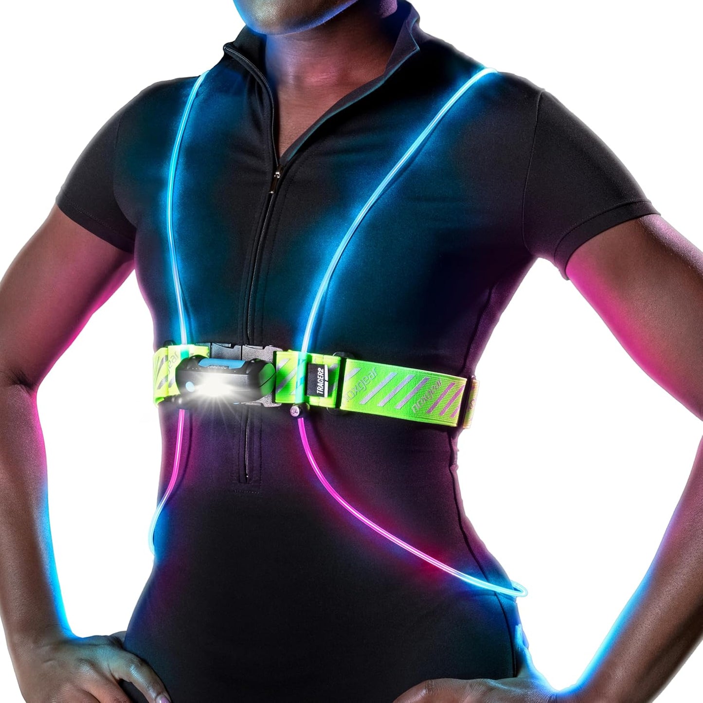 Tracer2 Reflective Running & Cycling Vest - Multicolor Illuminated, Rechargeable, Waterproof