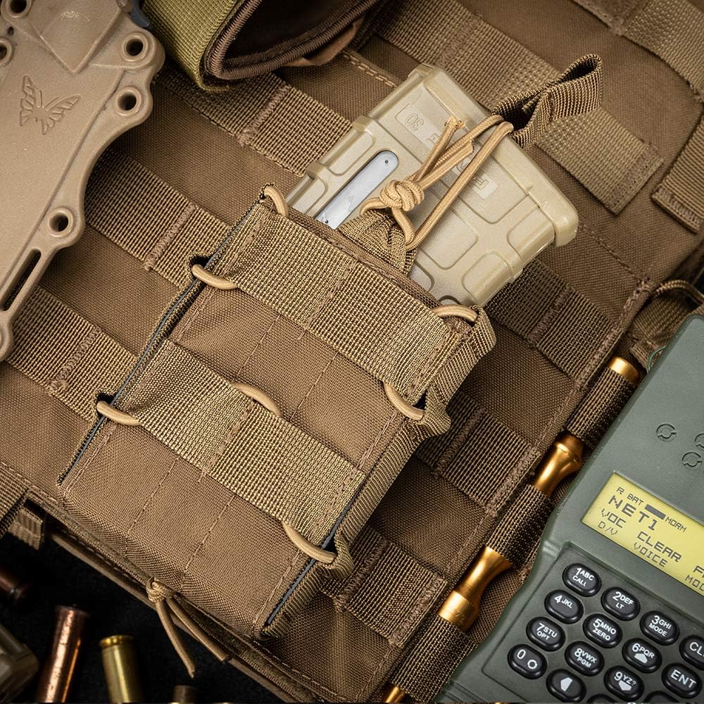 EXCELLENT ELITE SPANKER Tactical Molle Single/Double Open-Top Mag Pouch for M4 M14 M16 AR15 G36 Magazine