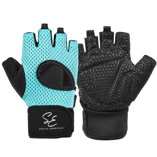 Special Essentials Workout Gloves for Men & Women - Fingerless Weight Lifting Gloves with Non-Slip Padding for Gym Training, Cycling and Exercises