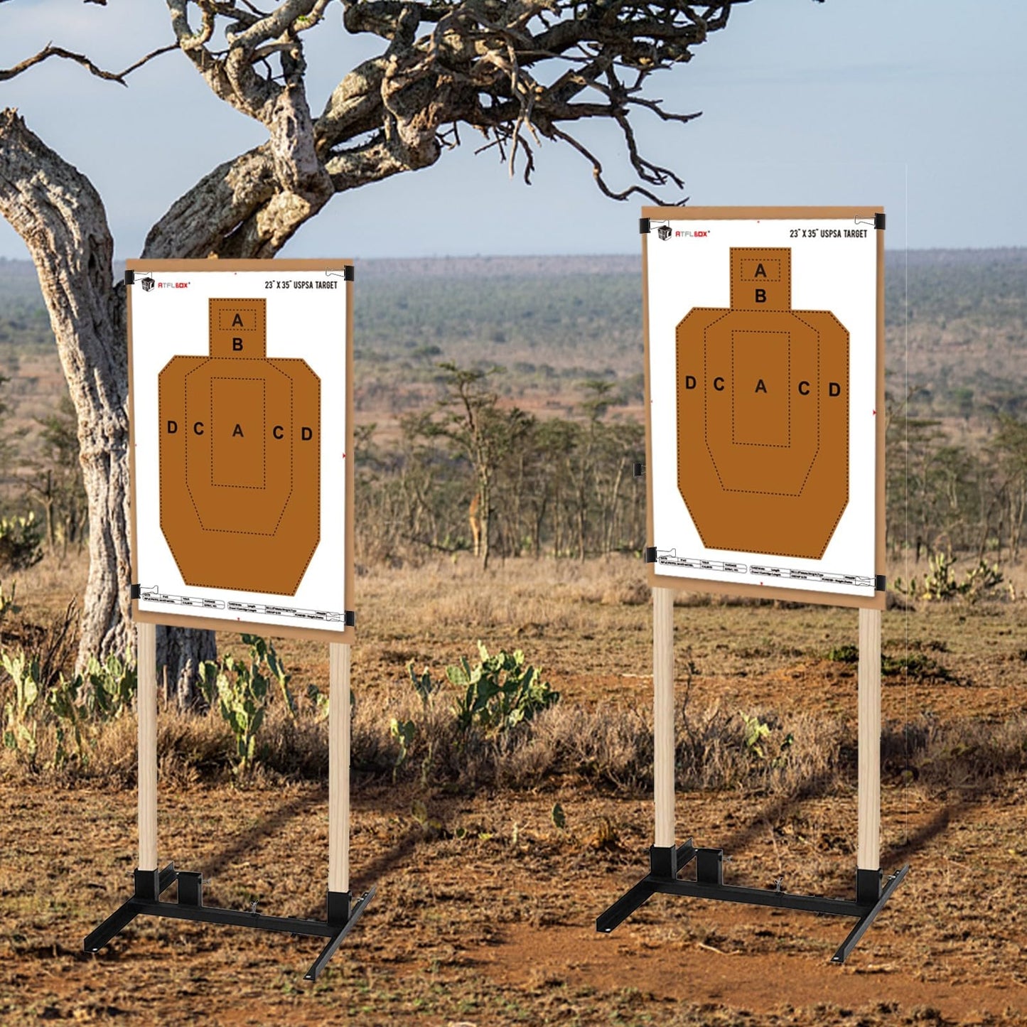 ATFLBOX 23" x 35" IPSC/USPSA Practice Paper Shooting Targets, Competition Torso Target, Paper Silhouette Shooting Target, Suitable for Pistol, Rifle, Handgun, shotgun shooting range training (25 PACK)