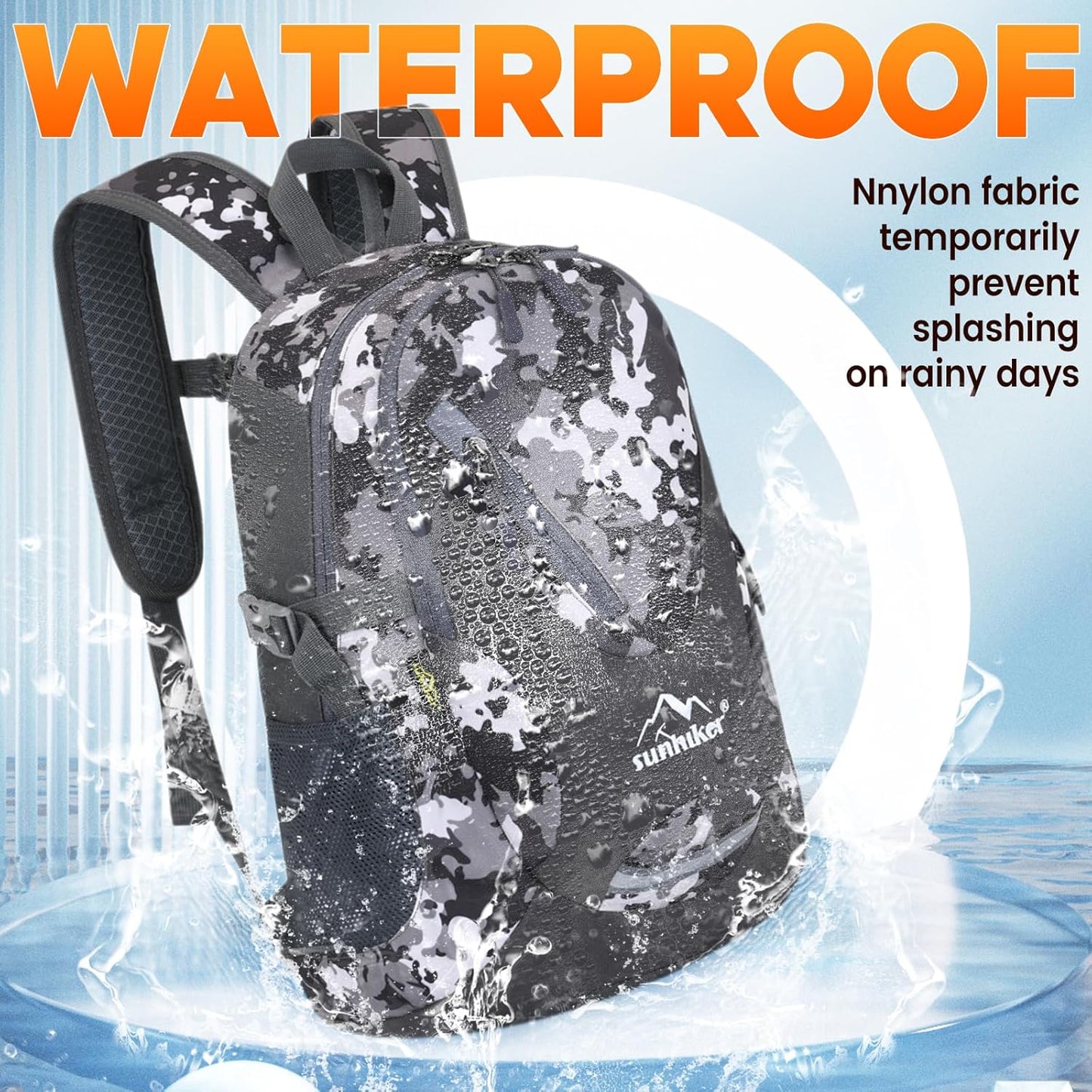 sunhiker Cycling Hiking Backpack Water Resistant Travel Backpack Lightweight SMALL Daypack M0714