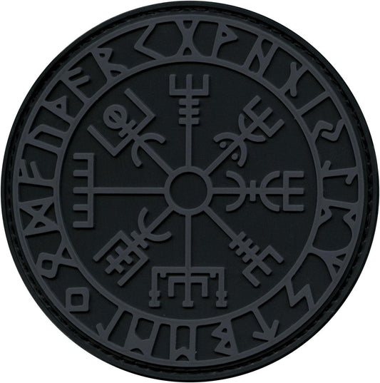 Vegvisir Viking Compass PVC Patch Compatible with Velcro - Norse Morale Tactical Patches for Backpacks, Vest (Subdued)