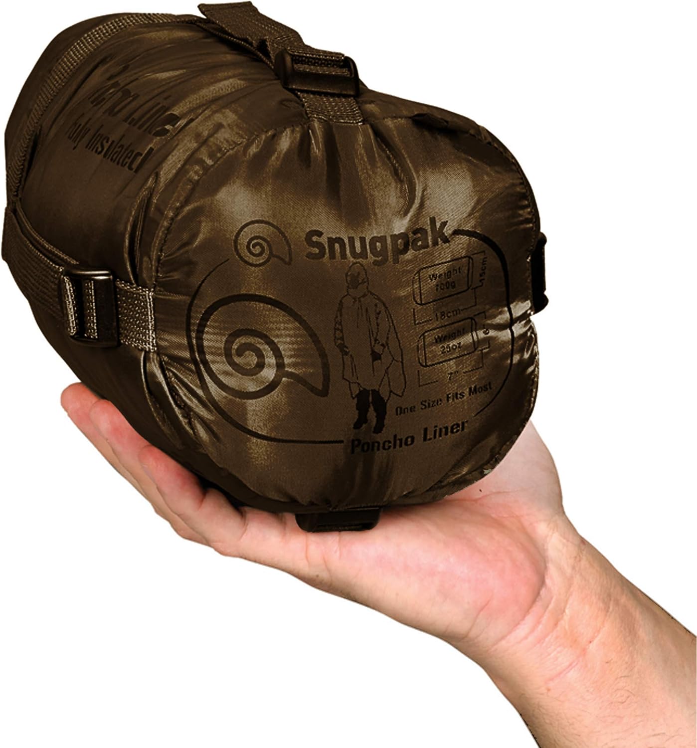 Snugpak Water-Repellent Poncho Liner with Lightweight Design, Sleeves & Hood