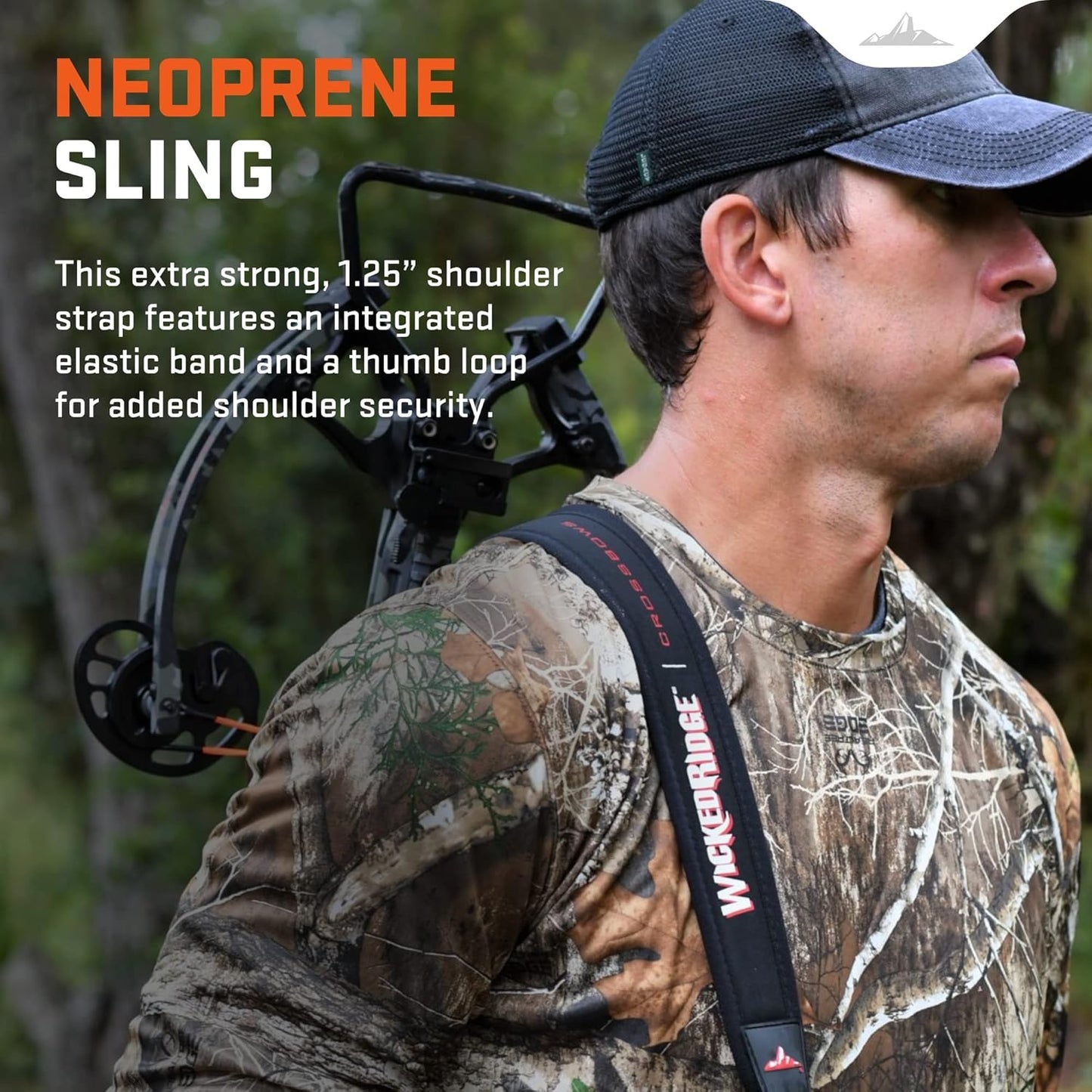 Wicked Ridge by TenPoint Neoprene Sling - Adjustable 1.25” Shoulder Strap with Thumb Loop - Compatible with All TenPoint, Wicked Ridge & Horton Crossbows