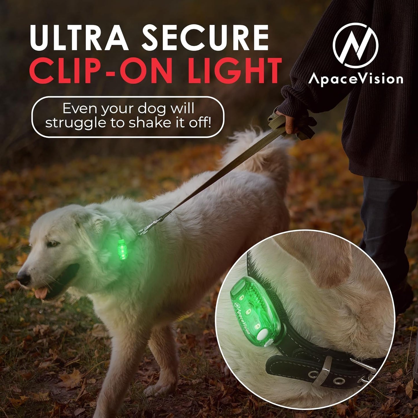 EverLightFX USB Rechargeable LED Safety Light (2 Pack) by Apace - Super Bright Bike Tail Light Works Brilliantly as Running Light for Joggers, Pets, Bicycle Strobe or Rear Clip On Lights