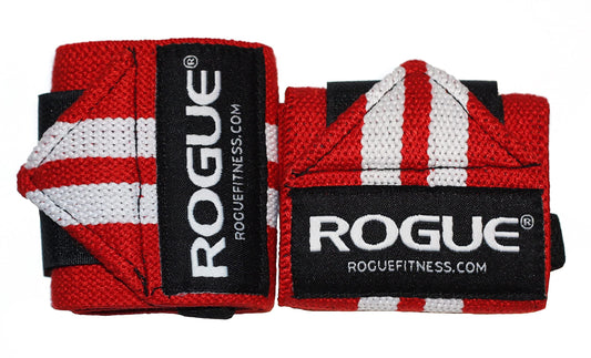 Fitness Wrist Wraps Red/White|Rogue Fitness Wrist Wraps (Red, 12")