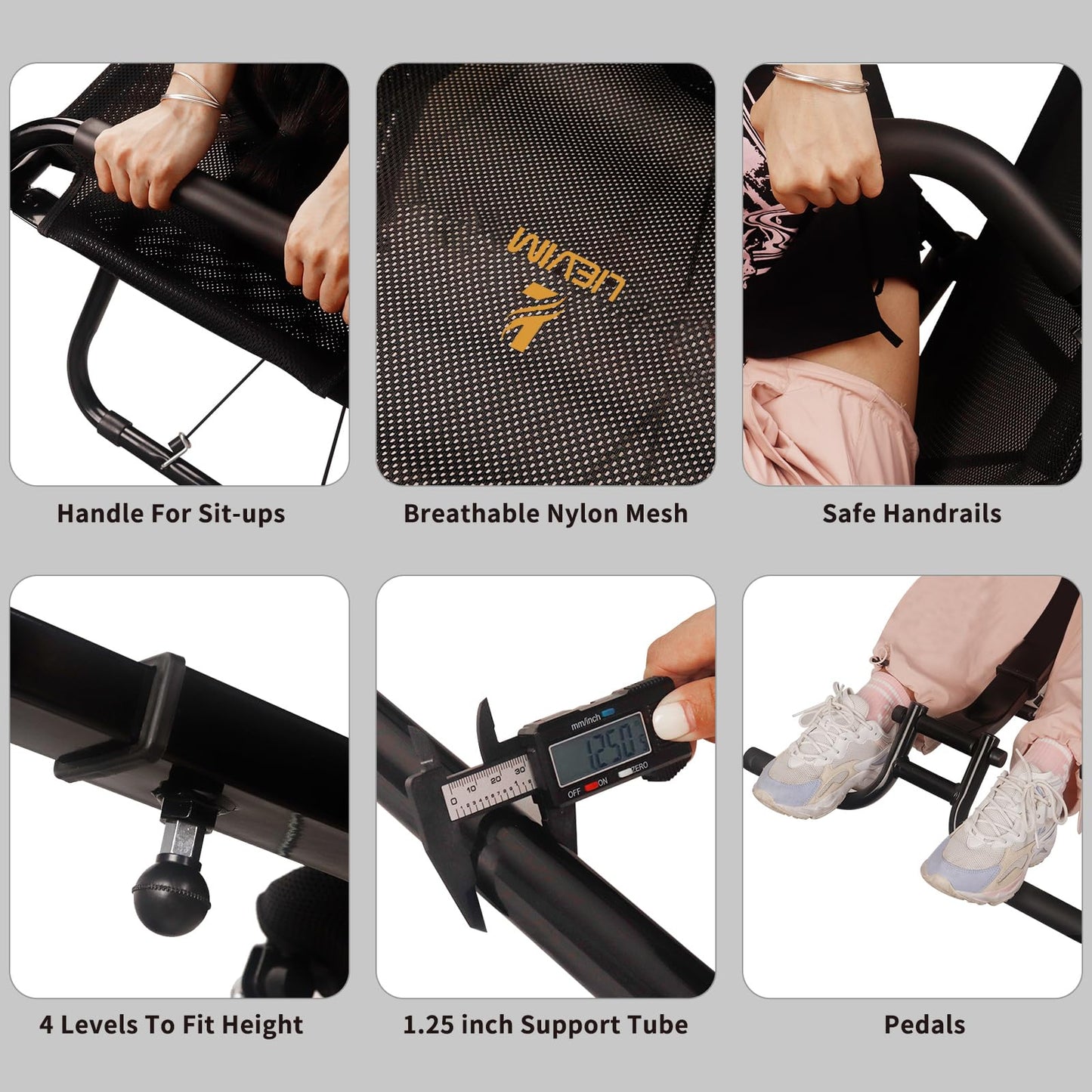 LIEVIM Abdominal Exerciser Chair for Home Gym, Ab Fitness Equipment with Full Body Building and Workout, for Sit Up, Inversion Training, Muscle Strengthening and Back Relief