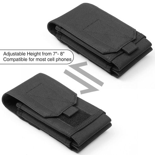 Urvoix Dual Cell Phone Holster, Belt Phone Pouch, Molle Phone Holder Belt Case for iPhone 16 Pro Max/iPhone 15 14 13 12 Pro Max/iPhone 16 15 14 Plus, Tactical Accessories Bag for Outdoor Hiking