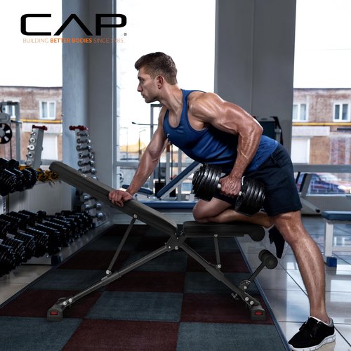 CAP Barbell Foldable Adjustable Weight Bench – Durable, Space-Saving, and Fully Adjustable for the Ultimate Home Gym Performance