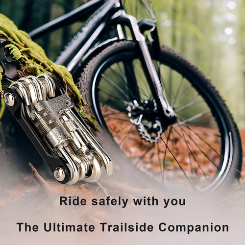 WIWUE GUO Bike Chain Tool, Ultimate Bike Multitool Kit - Lightweight Stainless Steel - Includes Chain Breaker, Tire Repair Kit, Motorcycle Accessories