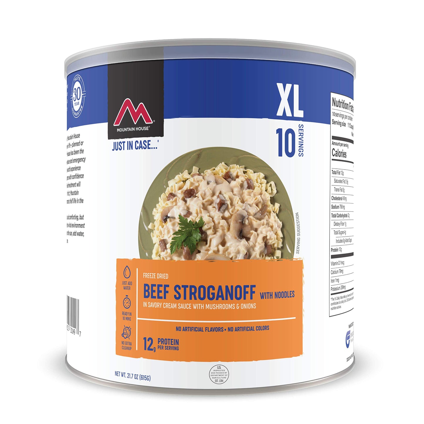 Mountain House Scrambled Eggs with Bacon | Freeze Dried Survival & Emergency Food | #10 Can | Gluten-Free & Beef Stroganoff with Noodles | Freeze Dried Survival & Emergency Food | #10 Can