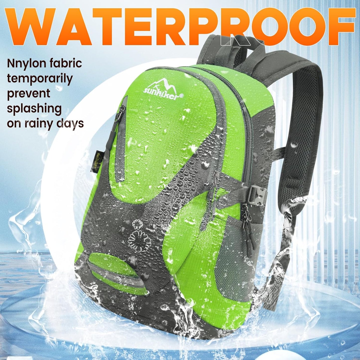 sunhiker Cycling Hiking Backpack Water Resistant Travel Backpack Lightweight SMALL Daypack M0714