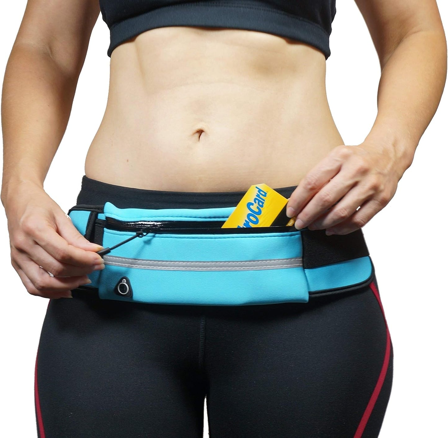 Running Belt Waist Pack - Water Resistant Runners Belt Fanny Pack for Hiking Fitness – Adjustable Running Pouch for Phones iPhone Android