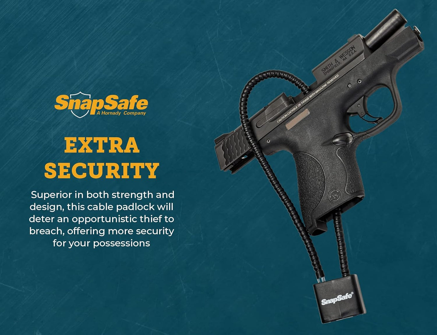 SnapSafe Lockbox Cables for Firearms, Bicycles, Cabinets and Valuables
