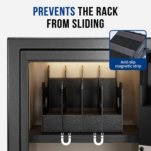 BlackSmith Foam Pistol Rack for Gun Safe 4 Gun Slots Gun Cabinet Accessories Storage Firearm Rack Revolver Handgun Stand