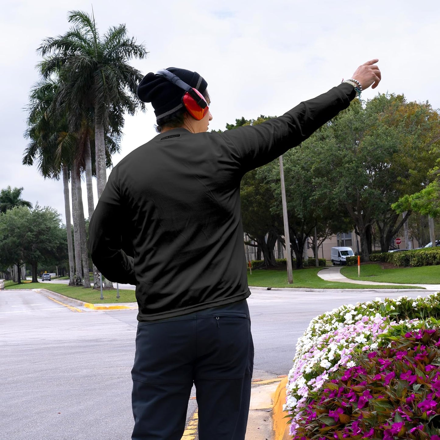 JORESTECH Safety Bright Visibility Long Sleeve Work T Shirt with Chest Pocket, Moisture Wicking Fabric