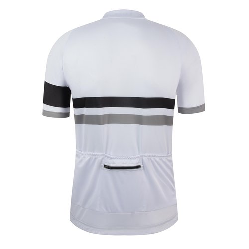 Coconut Ropamo CR Men's Cycling Jersey Short Sleeve Road Bike Cycling Shirt with 3+1 Zipper Pockets Breathable Quick Dry (White, L)