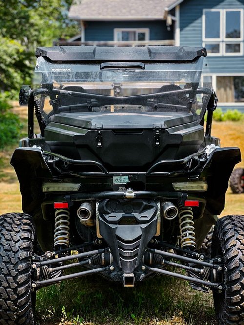 MotoAlliance Highlands UTV Rear Cargo Box fits 2019-2022 CF-Moto Z-Force 950 Sport models. Massive 168 Qt Storage, Weatherproof & Made in the USA with OEM Finish.