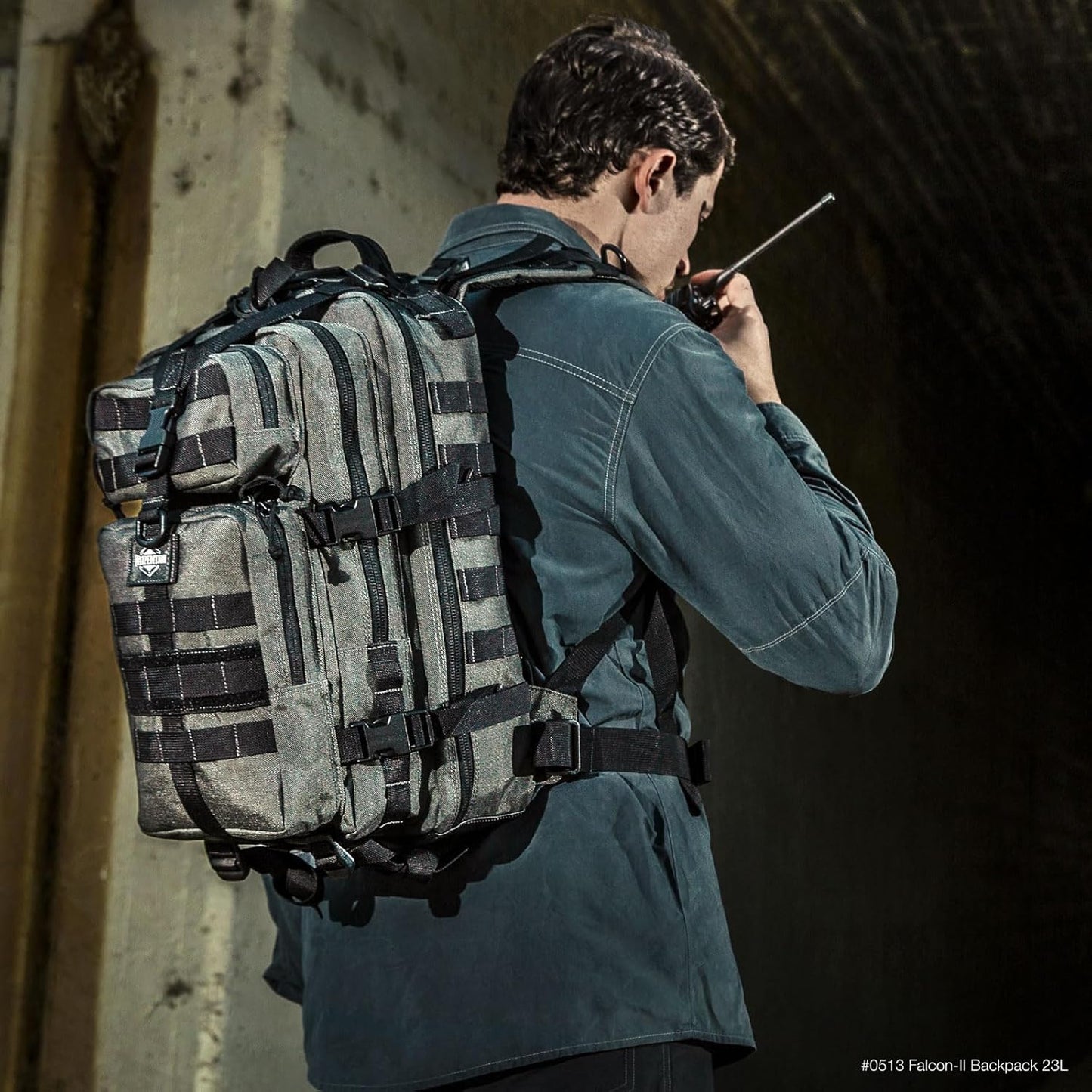 MAXPEDITION Falcon-II Backpack (Wolf Gray) 23L Tactical Backpack, Survival Pack, Bug Out Bag, MOLLE Compatible Go Bag Optimized for EDC & Military, 0513W