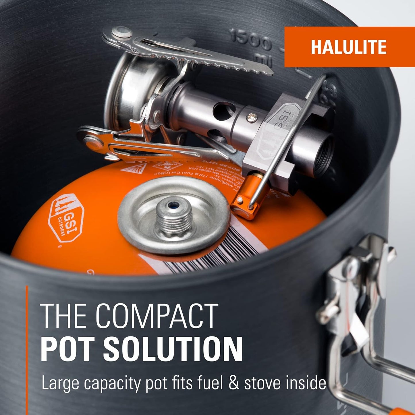 Ultralight Camping Cookware - GSI Outdoors Halulite Boiler Pot with Folding Handle