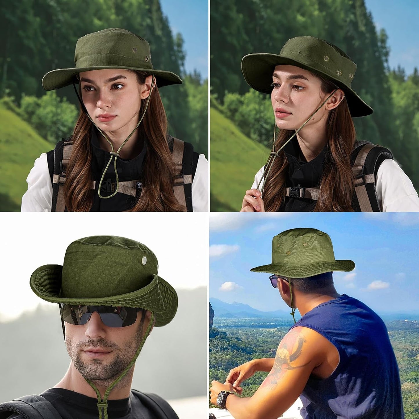 UPF 50+ Sun Hat | Foldable Boonie Hat for Men & Women | Fishing & Hiking
