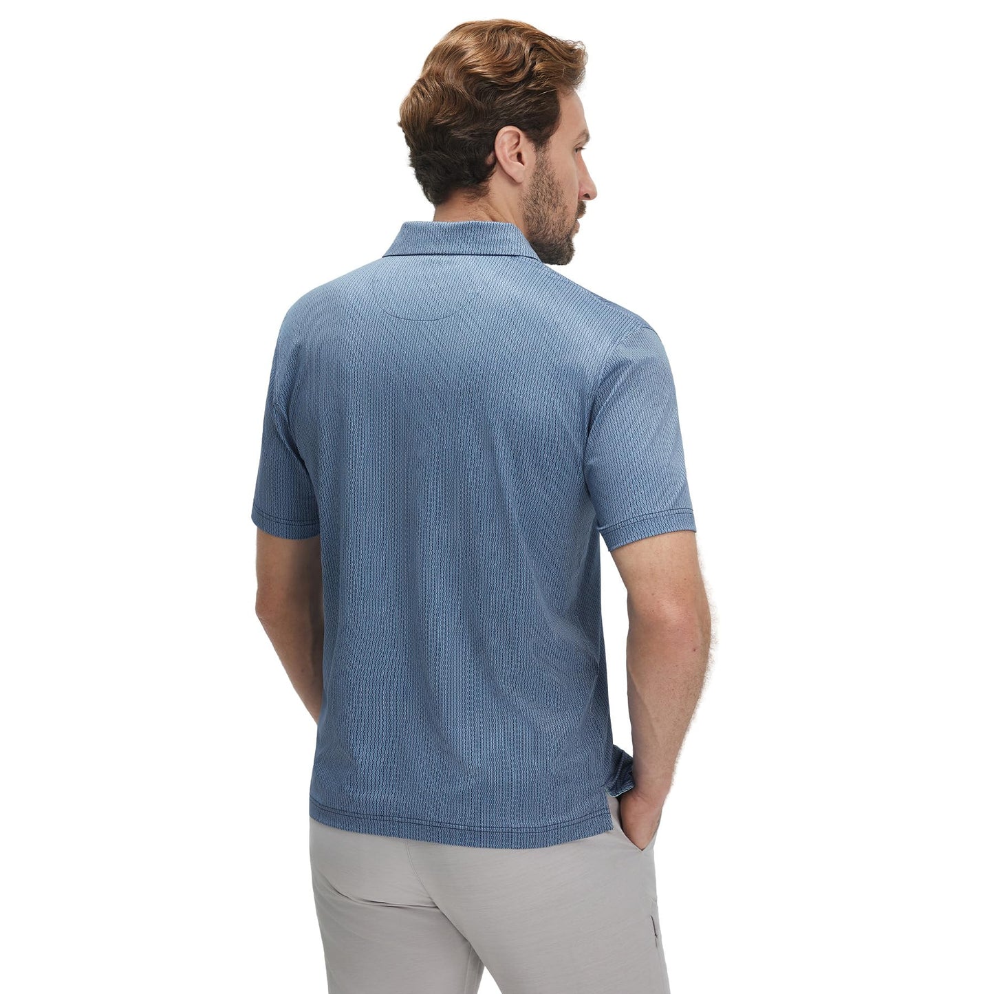 M MAELREG Golf Shirts for Men Dry Fit Print Patterns Performance Moisture Wicking Mens Polo Shirts Short Sleeve