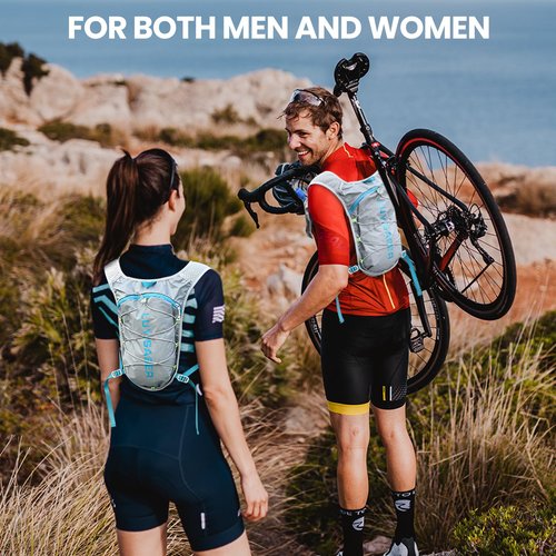 Running Vest Hydration Vest Lightweight Insulated Backpack for Marathon, Hiking, Outdoor Trail, Cycling, Men's and Women's Hydration Vest （Black）