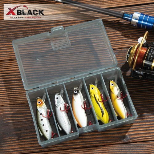 XBLACK Hard Fishing Lures Set 2.75''/0.56oz 5PCS Minnow Lures for Beginner Starter, XBLACK Baits, Catch Big Fish!