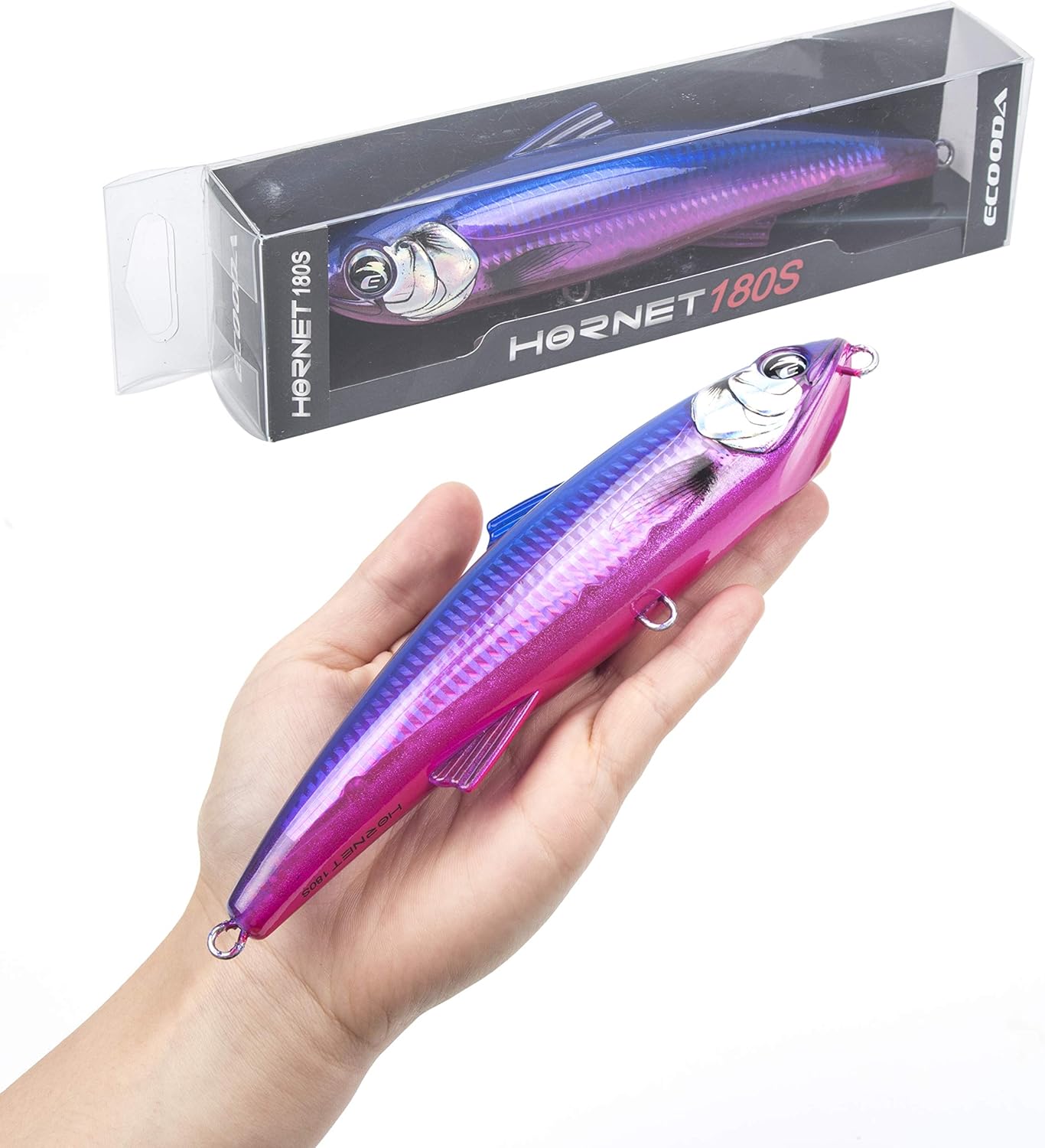 Hornet Saltwater Fishing Lure 2.9oz 7in Topwater Popper Hard Bait Floating Pencil Lure for Kingfish/Tuna/Mackerel/Marlin/Mahi Mahi Offshore Trolling Onshore Floating Crankbait