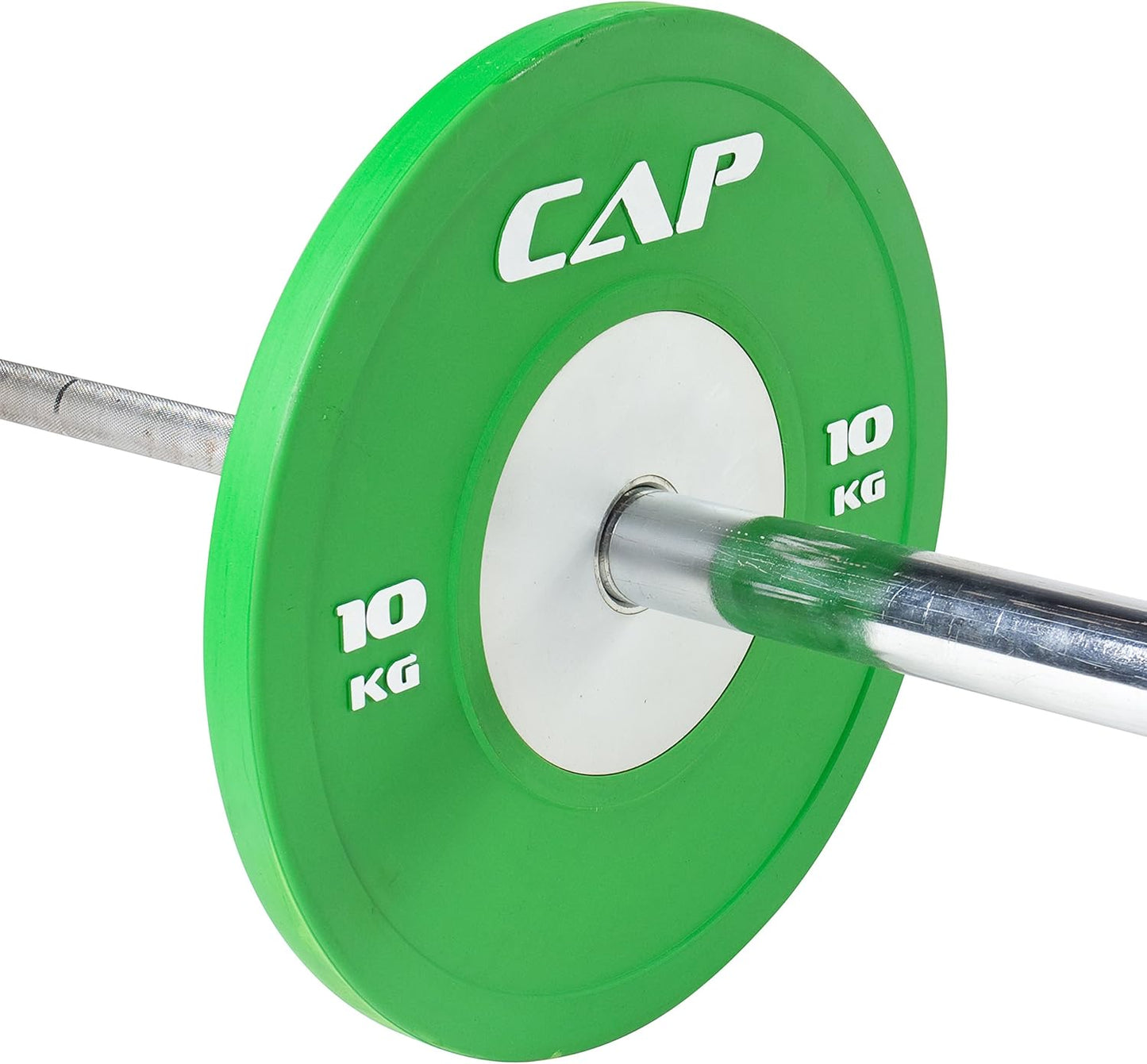 CAP Barbell Olympic Competition Rubber Bumper Plate with Steel Hub (Single), Compatible with 2-Inch Bars